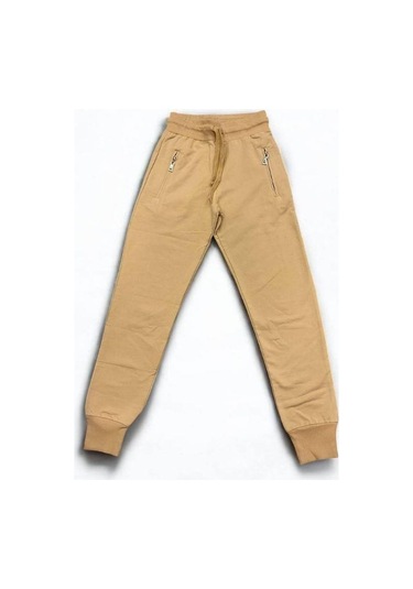 Çocuk Beli Paçası Lastikli Eşofman Alt-14846 Bej