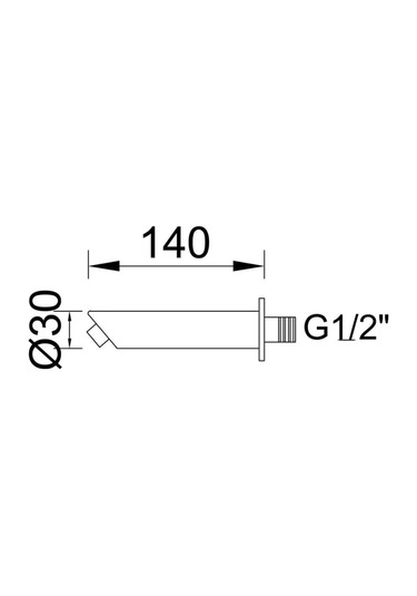 Rudi Armatür Ankastre Batarya Gaga Çıkış Ucu Oval Siyah Siyah