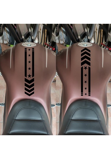 Monyee Motorcycle Dekoratif Vinil Sticker Seti Siyah - Kolay Kurulum, Dayanıklı, Fiyak, Tank, Gövde Dıy Dekorasyonu