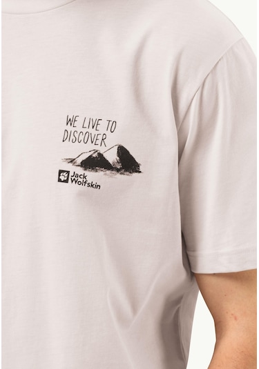 Jack Wolfskin Discover T M Erkek T-shirt-28373-krem Krem