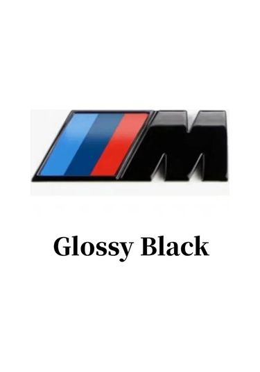 Bmw Abs M Logo Gövde Yan Rozet Gövde Arka Bagaj Dekore Çıkartma Araba Glossy Black 9x3cm 1 Piece Set