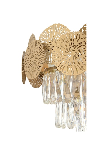 Kamelya Eskitme Kristalli Taşlı Modern Tasarım Kristal Salon Avize