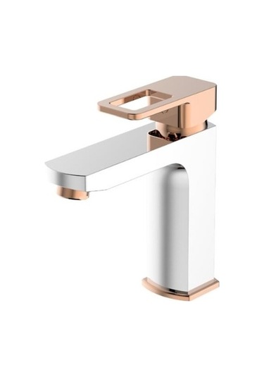 Qua Clara Plus Colours Lavabo Bataryası Beyaz - Rose Gold