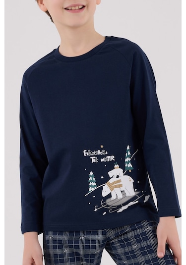 Arnetta Erkek Çocuk Lacivert Pijama Takımı 5274-48490 Lacivert
