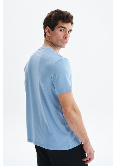 Arma Erkek Regular Fit Yazı Baskılı Süprem Bisiklet Yaka Tişört Y29344472402 Mavi