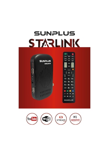 Sunplus Starlink Turbo 2024 Çanaklı - Çanaksız Full HD Uydu Alıcısı