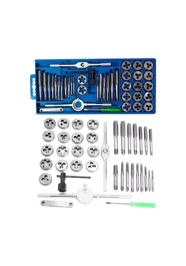 Valkyrie 40 Parça Klavuz Pafta Seti Metrik Set M3-m12 Arası 40lı Takım