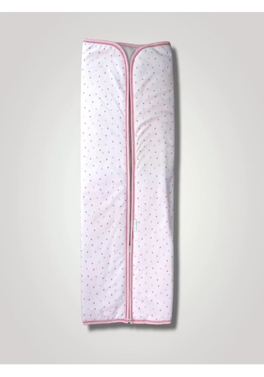 Yenidoğan Kalp Baskılı Fermuarlı Kadife Bebek Battaniyesi Pembe Çok Renkli