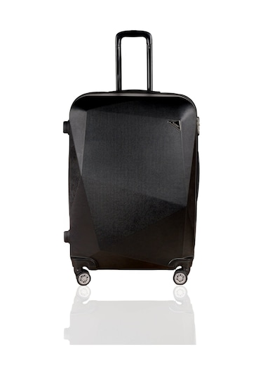 Polo&Sky Elmas Model Siyah Renk Büyük Boy Valiz Bavul Siyah