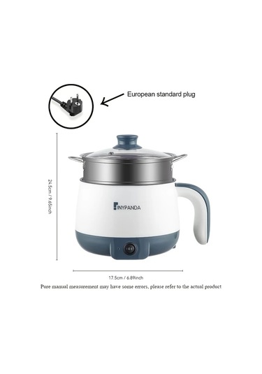 Honeybeeshop Inypanda Mini Elektrikli Pisirici Beyaz 2 İn 1 Cift Ates Gucu Yapismaz Kapasite Kucuk Mutfak Ve Kamp Icin Kompakt Tasarim Beyaz