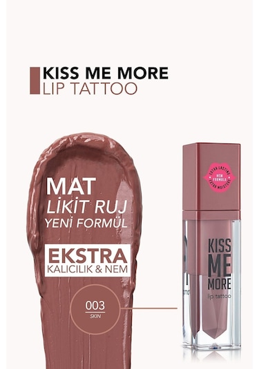 Flormar Uzun Süre Kalıcı Mat Ruj - Kiss Me More-003 Skin-8682536040648
