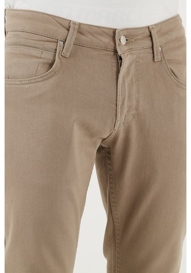 Buratti Pamuklu Regular Fit Normal Bel Boru Paça Jeans Erkek Kot Pantolon 2211C40Parma Bej