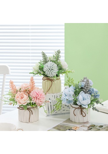 Hangfox Ev Dekorasyonu İçin Yeşil Oksit Sepet Bitkisi, Salon Masaüstü Takımı, Saçma Dokulu Potted Simülasyon Bitkisi