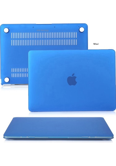 Apple Uyumlu MacBook Pro Kılıf Hardcase A1706 1708 1989 A2159 2016/2019 Açık Mavi