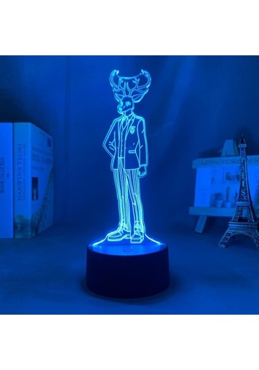 Szypzstore Beastars Louis Joke Anime 3d Erkek Için Gece Lambası 16 Renk Kız Odası Dekoru Illusion Led Lamba Usb Manga Beastars Louis Joke Şekil Uygun Çocuklar Hayranlar Noel Alstz1 Renkli