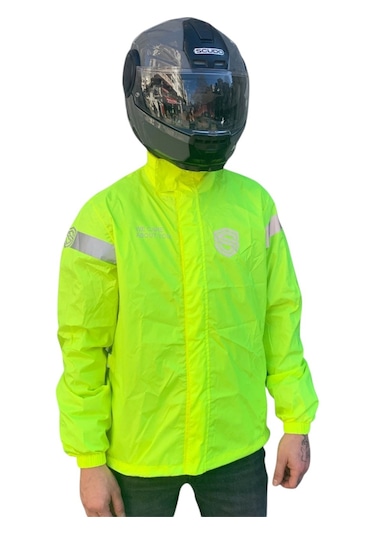 Scudo Peru Sarı Üst Motosiklet Yağmurluğu M