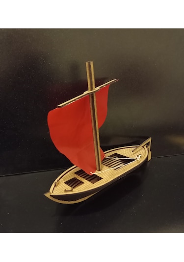 TLR hobi 3d Balıkcı Teknesi Lazer Kesim Ahşap Maket