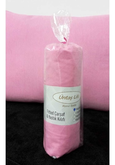 Üntaş Serenat Düz Lastikli Tek Kişilik Çarşaf + Yastık Kılıfı Pembe