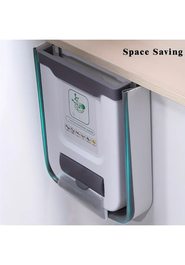 Honeybeeshop Beyaz Büyük Katlanabilir Mutfak Cop Kutusu Duvara Monte Dolap Kapisi Asili Depolama Ve Duzenleme Beyaz