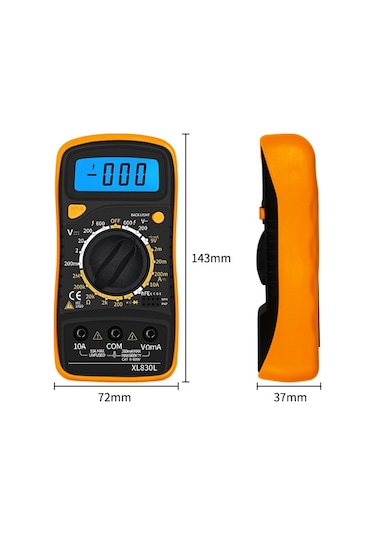 Unichrome XL830L Dijital Led Ekranlı Multimetre Avometre Mini Ölçü Aleti