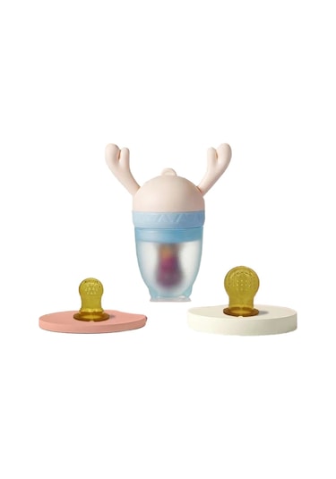 Jzcat Yeni Meyve ve Sebze Alıştırıcı Püre Emziği Pembe