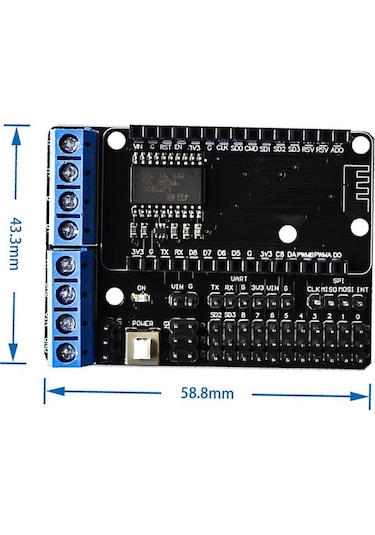 Nodemcu L293d Shield Motor Sürücü Esp8266 Kablosuz Internet Wifi Motor Uzaktan Kontrol Robo