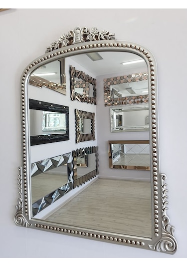 Ayna Denizi Lady Silver Model Gümüş Renk Dekoratif Ayna Gümüş