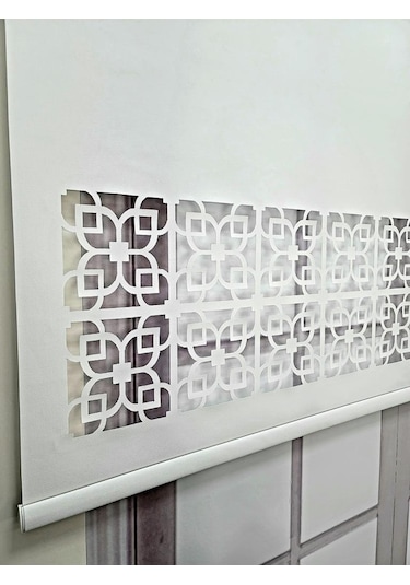 Stor Perde Desenli Lazer Kesim Kalın Kumaşlı Ml105