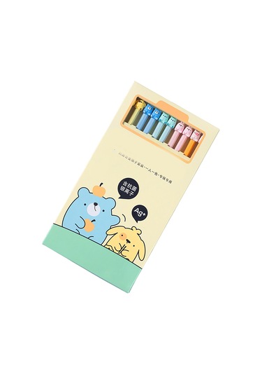 5 Çift Karikatür Çubuk Sevimli Hayvan Tarzı Kaymaz Taşınabilir Çubuk Seti Ev Okulu İçin Diğer