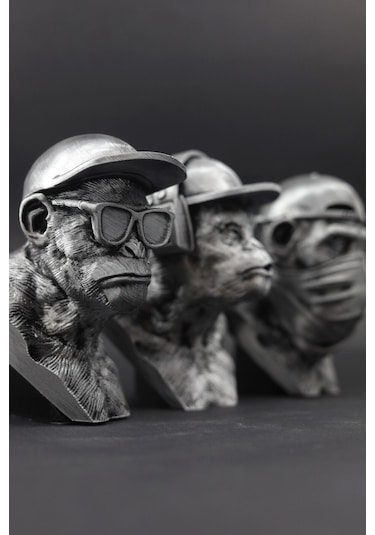 Üç Maymun - Figür / Büst - 12cm