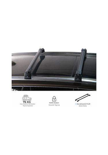 Hyundai İx35 Lm 2010 2015 Trs-2 Kilitli Sistem Ara Atkı Tavan Barı Siyah 2 Adet