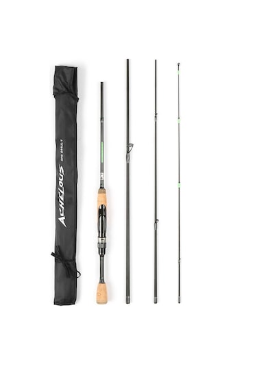 Taşınabilir Seyahat İplik Olta Hafif Karbon Fiber 4 Parça Olta Kamışı, Seçenek 1.96m