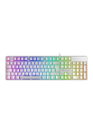 Gamebooster G24w Enigma Rainbow Aydınlatmalı Red Switch Mekanik Beyaz Oyun Klavyesi