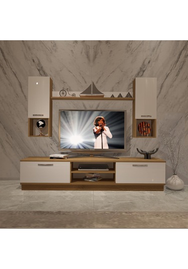 Decoraktiv Eko 5dab Mdf Dvd Tv Ünitesi Tv Sehpası Pera - Beyaz
