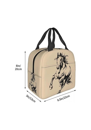 Kadınlar, Erkekler, Atlar, Taşınabilir Binicilik, Hediyelik Termal Soğutucu Çanta, Öğle Yemeği Kutusu, Plaj, Kamp, Seyahat, Bt-5250, Bt-5250, 22x20x13cm - Mutlu --