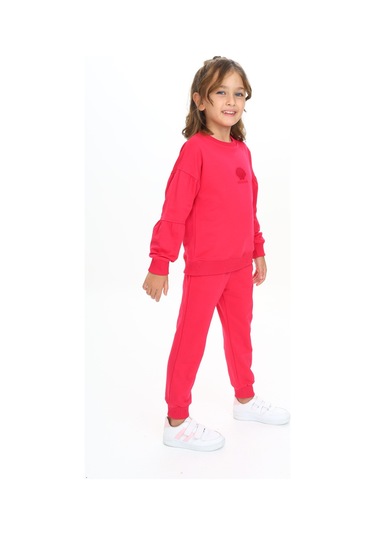 Toontoy Kız Çocuk Deniz Kabuğu Nakışlı Eşofman Takım Koyu Fuşya