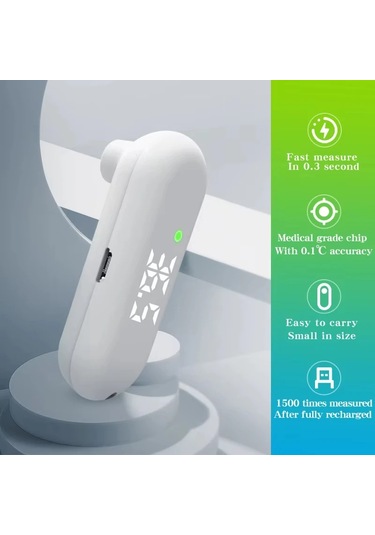 Mini Alın Termometresi Usb Termometre Dijital Bebek Monitörü