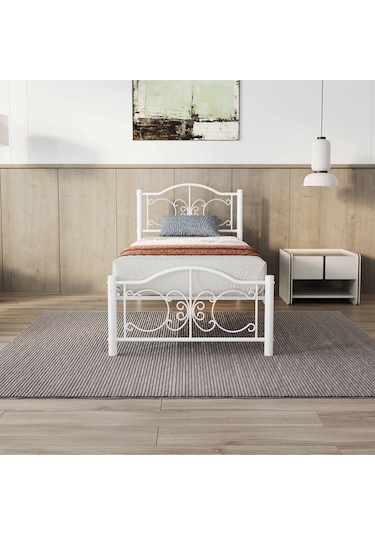 Aksviva Pero Tek Kişilik Ferforje Metal Karyola