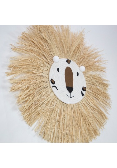 Sones El Yapımı Dokuma Karikatür Aslan Kaplan Hasır Ev Duvar Süsleri Çocuk Odası Giyim Mağazası Aksesuarları Sz-m04