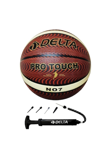 Delta Pro Touch 7 Numara Dura-strong Deluxe Basketbol Topu + Çok Fonksiyonlu Top Pompası İkili Set