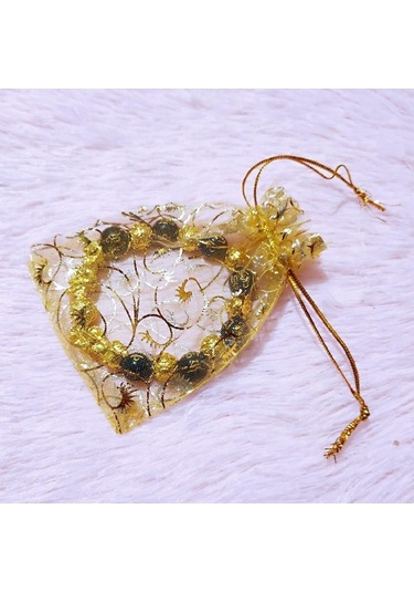 Novahub 25/50/100 Adet Şampanya Organze İpli Çanta Takı/hediye/kozmetik Şeker Çantası 9x12cm Düğün Kutlamalar İçin 100pcs