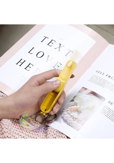 Liangmei Sevimli Mini Fan Kipas Taşınabilir El Katlama Başucu