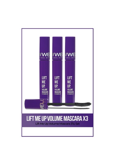 3x Lift Me Up Volume Mascara 8 Ml Üçlü Set 0