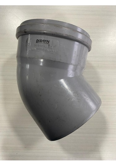 Pvc Açık Dirsek 150-45 Dizayn Marka Gri Renkli