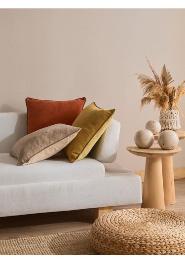 Terracoya 3'lü Kırlent Kılıf Seti Kahverengi