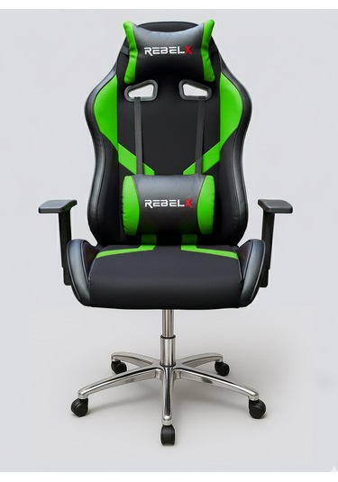 Oyuncu Koltuğu Basic Krom Ayak Yeşil Renk