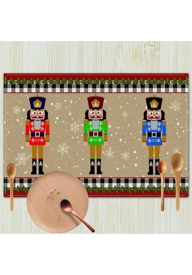 Ankatek Xıxun Ülkesi Tarzı Retro Placemat Placemat Noel Mat Masa Keten Batı Avrupa Anti-kirli Amerika 3 Hh Çok Renkli Çok Renkli