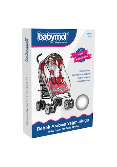 Babymol Lüks Bebek Arabası Yağmurluğu Şeffaf 05327832323n1 Şeffaf