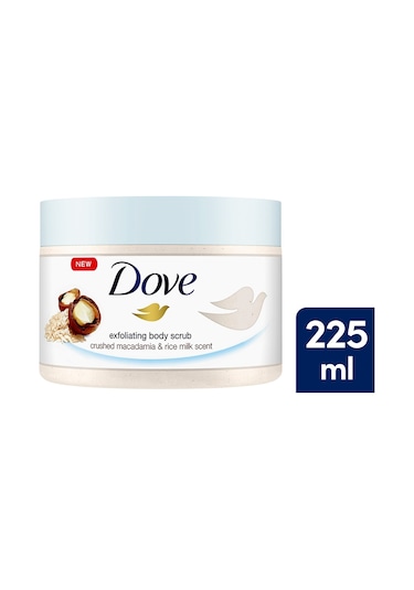 Dove Macademia Fındığı & Pirinç Sütü Vücut Peeling 225 ML