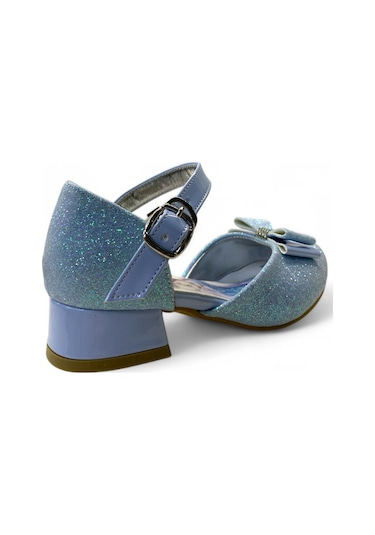 Frozen 23 Kız Çocuk Topuklu Abiye Ayakkabı Mavi